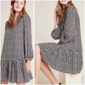Anthropologie Maeve Houndstooth Dress NWT XS